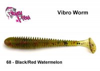 Przynęta Crazy Fish Vibro Worm Black/Red Watermelon