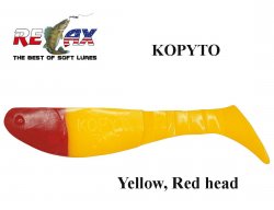 Relax Przynęta miękka gumowa Kopyto H018 Yellow Red Head
