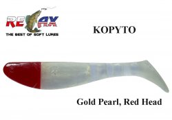 Relax Przynęta miękka gumowa Kopyto H018 Gold Pearl Red Head