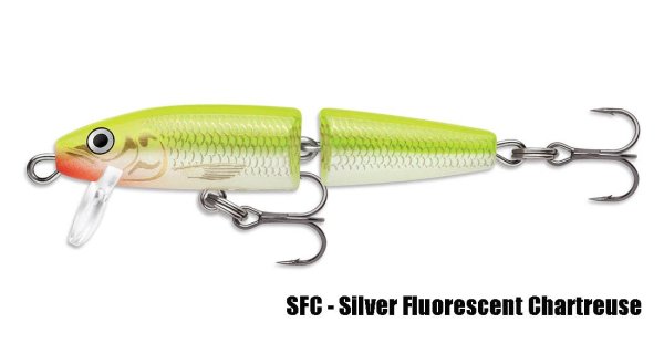 Vobleris Rapala Jointed Floating J05SFC Silver Fluorescent Chartreuse 5,0 cm, 4 g