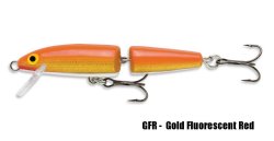 Vobleris Rapala Jointed Floating J11GFR Gold Fluorescent Red 11,0 cm, 9 g