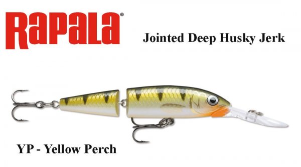 Vobleris Rapala Jointed Deep Husky Jerk Yellow Perch