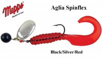 Blizgė Mepps Aglia Spinflex Black/Silver/Red