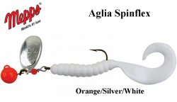 Mepps Aglia Spinflex Orange/Silver/White