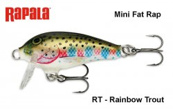 Vobleris Rapala Mini Fat Rap MFR03RT Rainbow Trout
