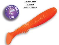 Minkštas masalas Crazy Fish Dainty 85mm 64-Fluo orange