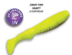 Minkštas masalas Crazy Fish Dainty 85mm 06-Chartreuse