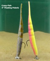 Guminukas Crazy fish Polaris 10.0 cm CARAMEL Plaukiantis