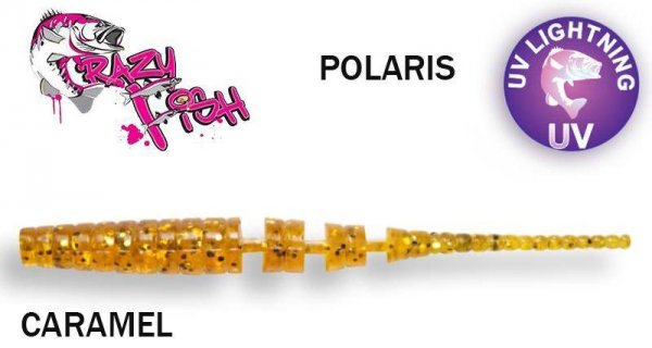 Guminukas Crazy fish Polaris 10.0 cm CARAMEL Plaukiantis