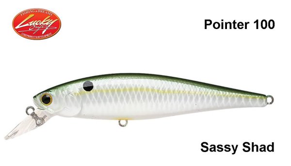 Vobleris Lucky Craft Pointer 100 SP Suspending Jerkbait Sassy Shad
