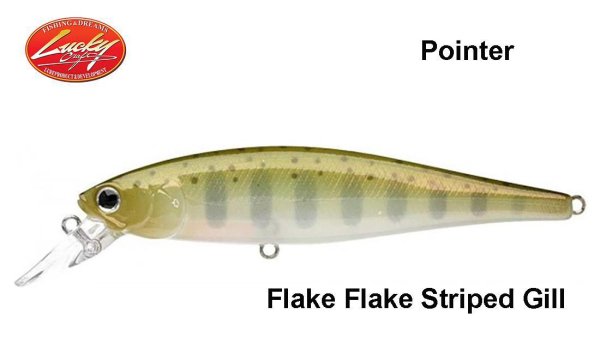 Vobleris Lucky Craft Pointer SP Suspending Jerkbait Flake Flake Striped Gill