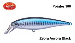 Wobbler Lucky Craft Pointer SP Suspending Jerkbait Zebra Aurora Black