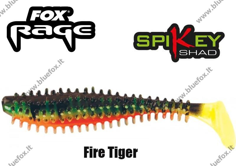 Minkštas masalas Fox Rage SPIKEY SHAD Fire Tiger - Spauskite ant paveikslėlio norint uždaryti