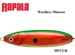 Блесна Незацепляйка Rapala Weedless Minnow HFCGR