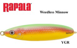 Žolinė blizgė Rapala Weedless Minnow YGR