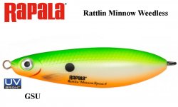Rapala Rattlin Minnow Weedless Plekklandid 8 cm, 16 g GSU