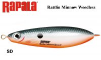 Vizulis šūpojošais Rapala Rattlin Minnow Weedless 8 cm, 16 g SD