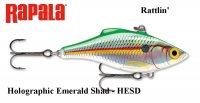 Vobleris Rapala Rattlin RNR Holographic Emerald Shad