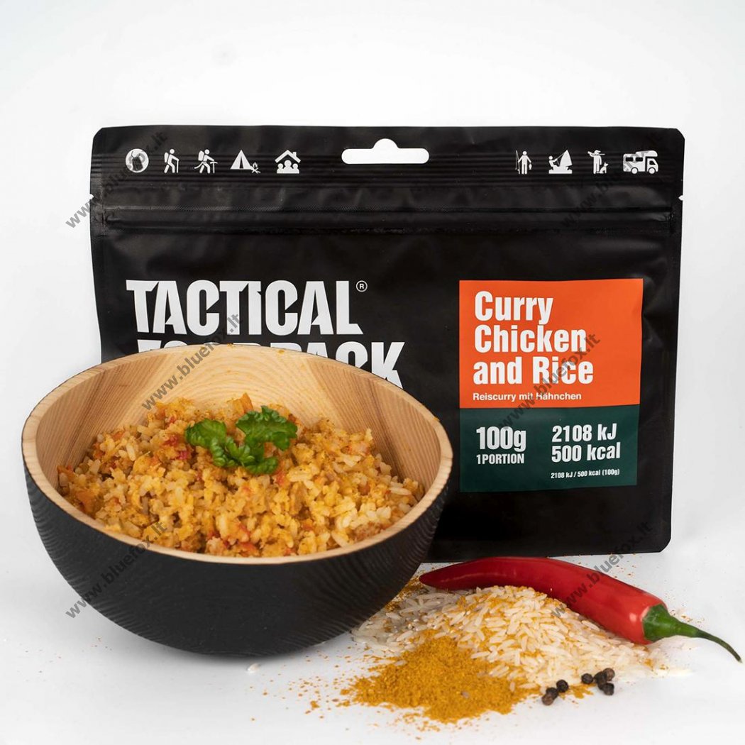 Tactical Foodpack Kario vištiena ir ryžiai 100 g - Spauskite ant paveikslėlio norint uždaryti