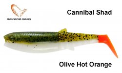 Kummikala Savage Gear Cannibal Olive Hot Orange