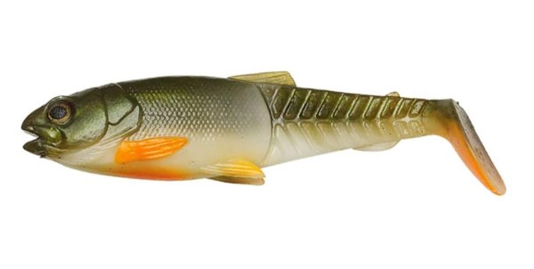 Savage Gear Craft Cannibal Paddletail Olive Pearl Hot Orange