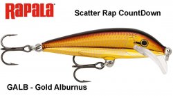 Vobleris Rapala Scatter Rap CountDown Gold Alburnus