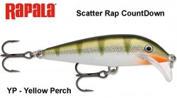 Vobleris Rapala Scatter Rap CountDown Yellow Perch