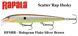 Rapala Scatter Rap Husky HFSBR - Hologram Flake Silver Brown