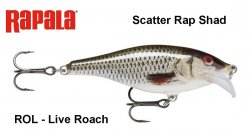 Vobleris Rapala Scatter Rap Shad Live Roach