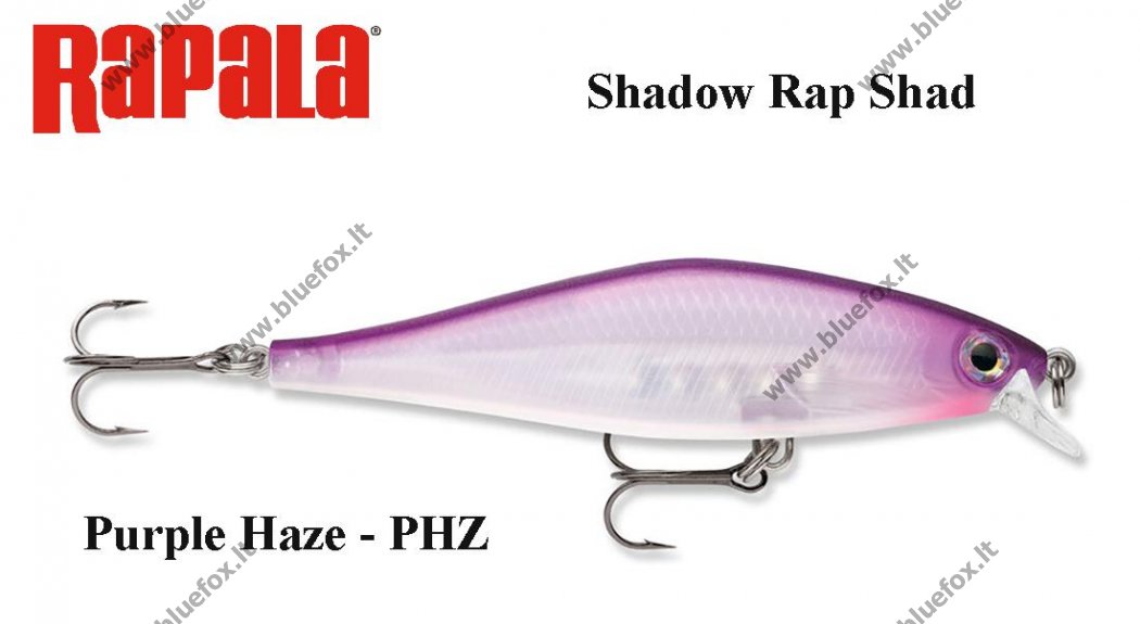Vobleris Rapala Shadow Rap Shad SDRS09 Purple Haze - Spauskite ant paveikslėlio norint uždaryti