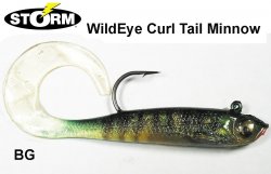 Miękka przynęta Storm WildEye Curl Tail Minnow BG