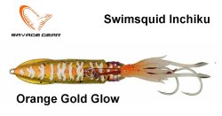 Masalas Džigavimui Jūroje Savage Gear Swim Squid Inchiku Orange Gold Glow