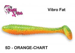 Appât Crazy Fish Vibro Fat 6.8` 17 cm Orange Chart