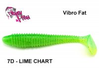 Silikoninis masalas Crazy Fish Vibro Fat 6.8' 17 cm Lime Chart