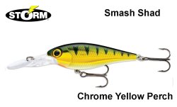 Vobleris Storm Smash Shad 7cm 11g Chrome Yellow Perch