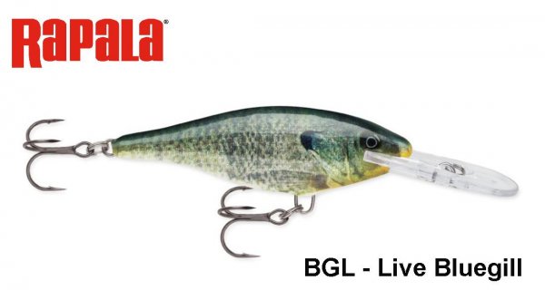 Rapala vobleris Shad Rap BGL-Live Bluegill