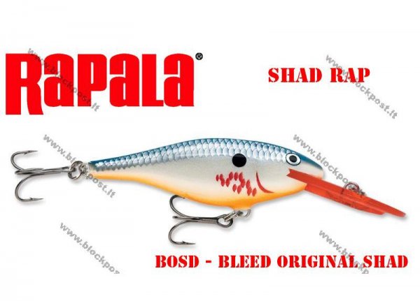 Rapala воблер Shad Rap BOSD