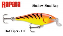 Vobleris Rapala Shallow Shad Rap Hot Tiger