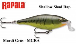 Vobleris Rapala Shallow Shad Rap Mardi Gras