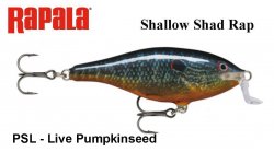 Vobleris Rapala Shallow Shad Rap Live Pumpkinseed