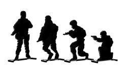 Blackfire karių siluetinių taikinių rinkinys, 4 vnt.