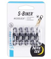 NITE-IZE karabinas S-Biner MicroLock (5vnt) juodas