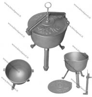 Outdoor of the cast-iron pot 4L