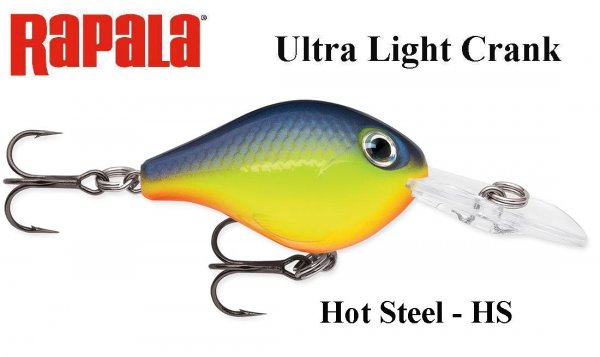 Vobleris Rapala Ultra Light Crank Silver Blue HS