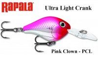 Wobler Rapala Ultra Light Crank Pink Clown PCL