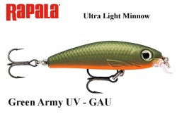 Воблер Rapala Ultra Light Minnow GAU