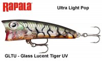 Vobler Rapala Ultra Light Pop ULP Glass Lucent Tiger UV