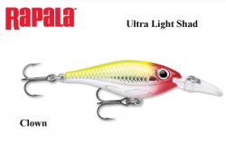 Vobleris Rapala Ultra Light Shad CLN