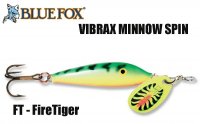 Sukriukė Blue Fox Minnow Spin Vibrax FireTiger