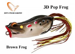 Savage Gear 3D Pop Frog Brown Frog